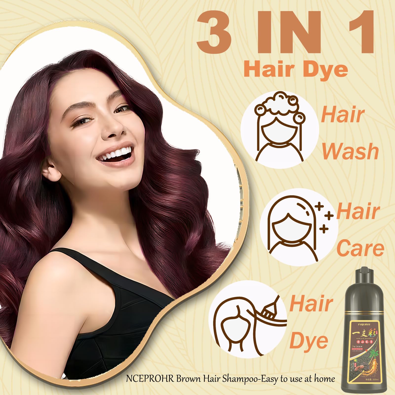 RJ HAIR COLOR TREATMENT DARK BROWN (3本) 3.38 Oz - 3N - Dark Brown Hair Color - Permanent | Paraben